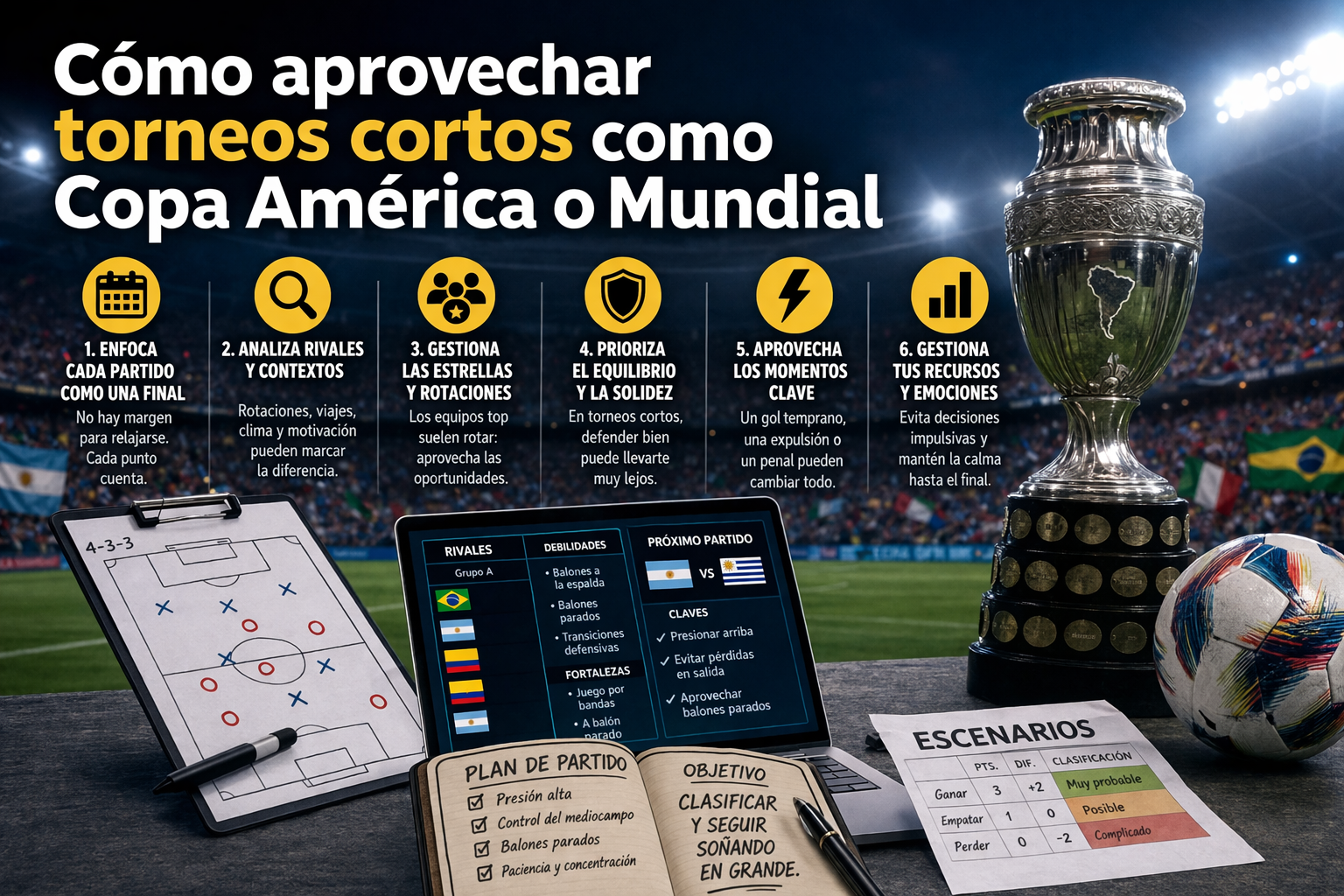 Cómo aprovechar torneos cortos como Copa América o Mundial